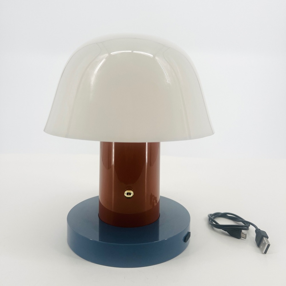 &Tradition Mushroom Lamp Setago Jaime Hayon Portable LED Table Lamp Rust Thunder